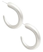 45mm Silver Metal Hoops