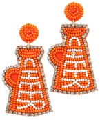 Beaded Megaphone Earrings