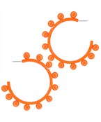 Orange Studded Earrings