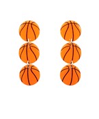 Triple Basketball Earrings