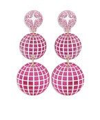 Pink Disco Ball Earrings