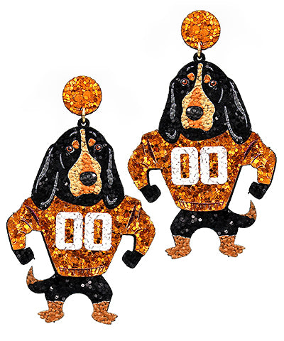 Glitter Dog Earrings