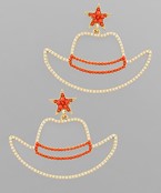Hollow Cowboy Hat Earrings
