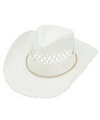 White Straw Cowboy Hat