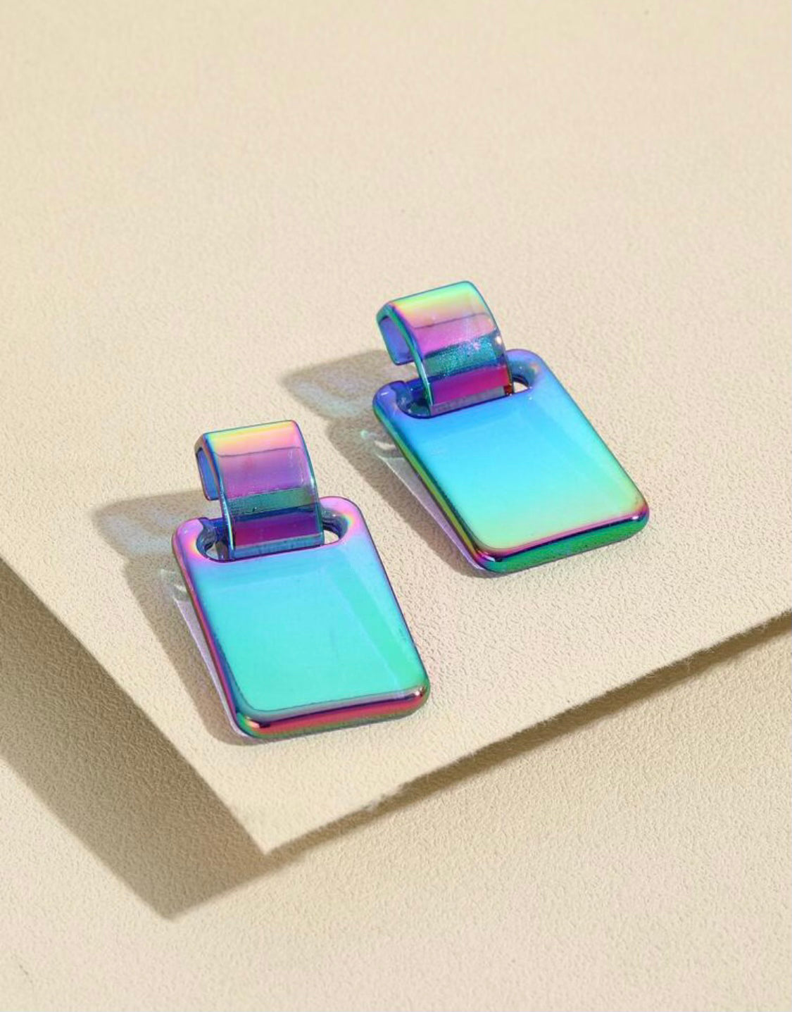 Blue Ombre Resin Earrings