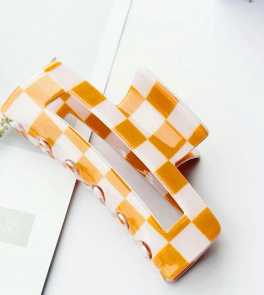 Checkerboard Hair Clip