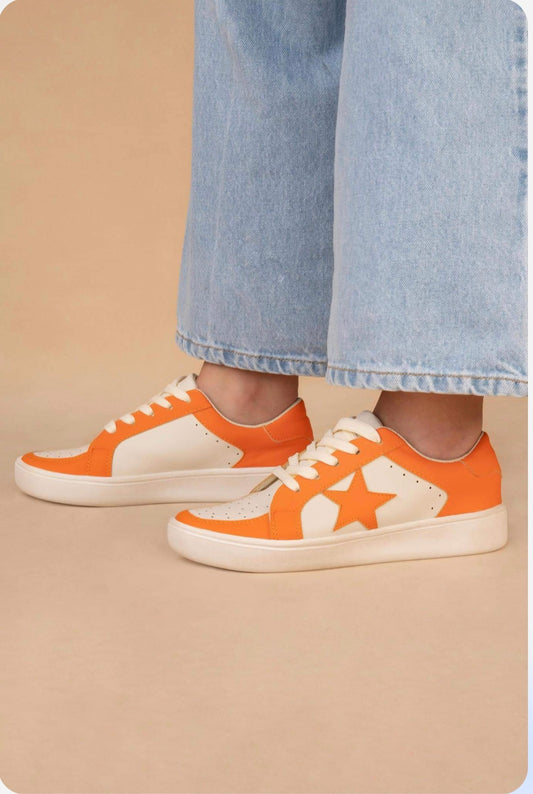 Orange Star Sneakers