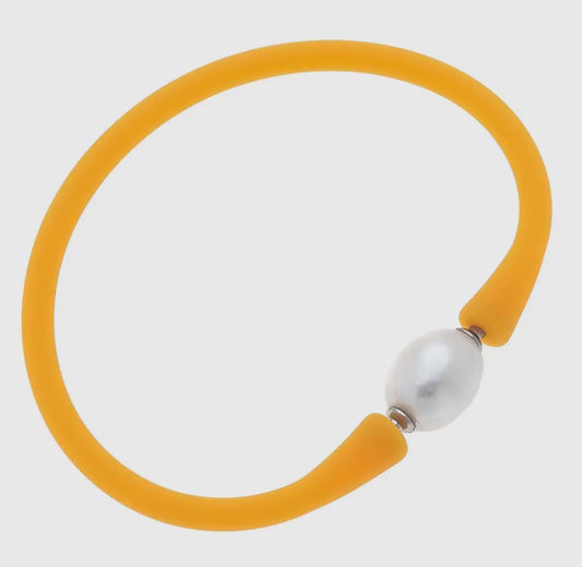 Silicone Bracelet With Pearl