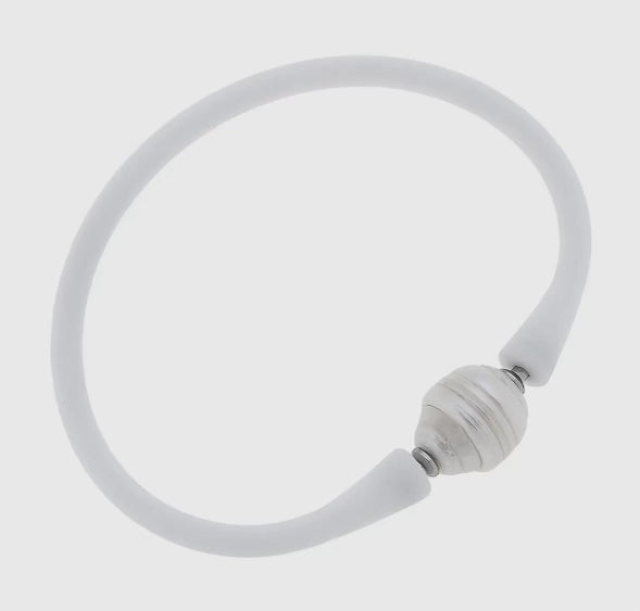 Silicone Bracelet With Pearl