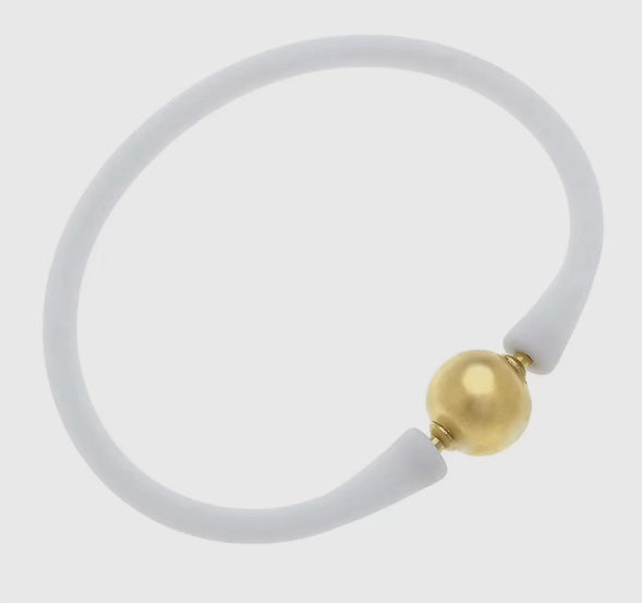 Gold Ball Silicone Bracelet