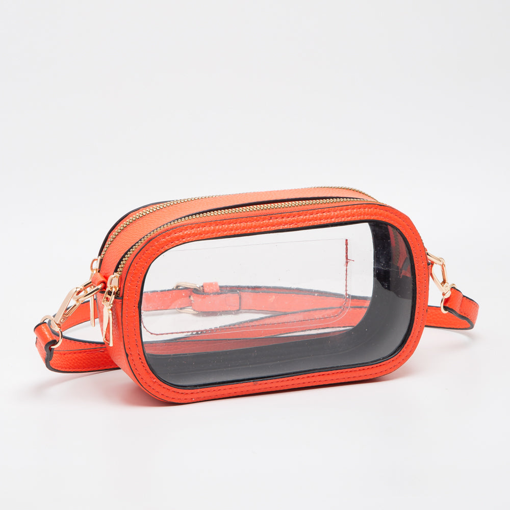 Clear Oval Game Day Purse