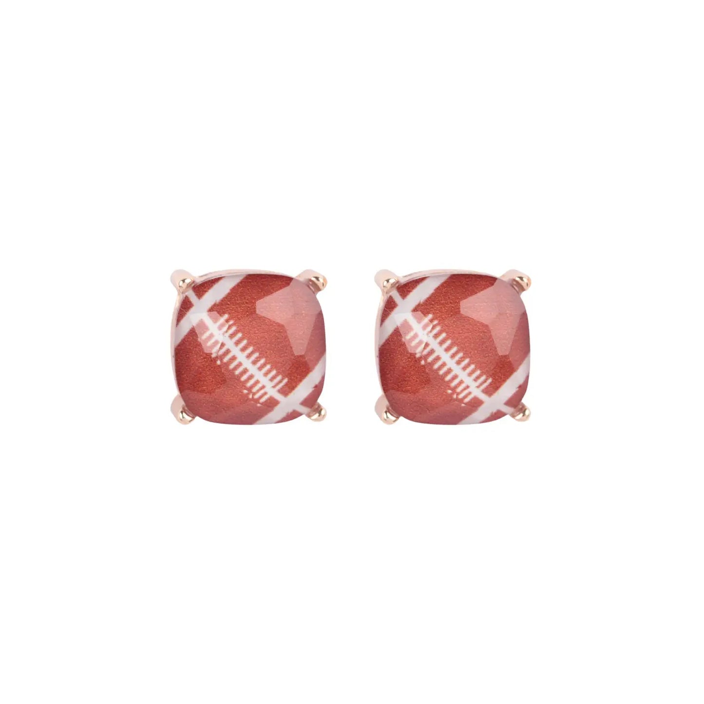 Brown Geometric Football Studs
