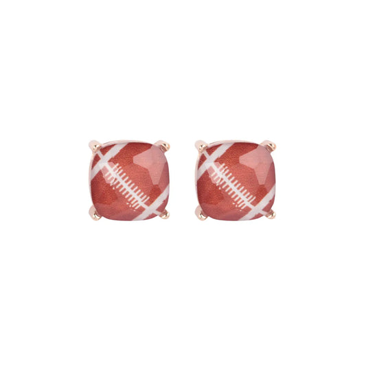 Brown Geometric Football Studs