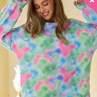 Curvy Tie Dye Sweatshirt