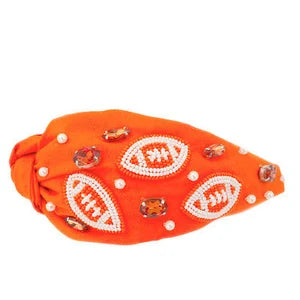 Football Beaded Headband