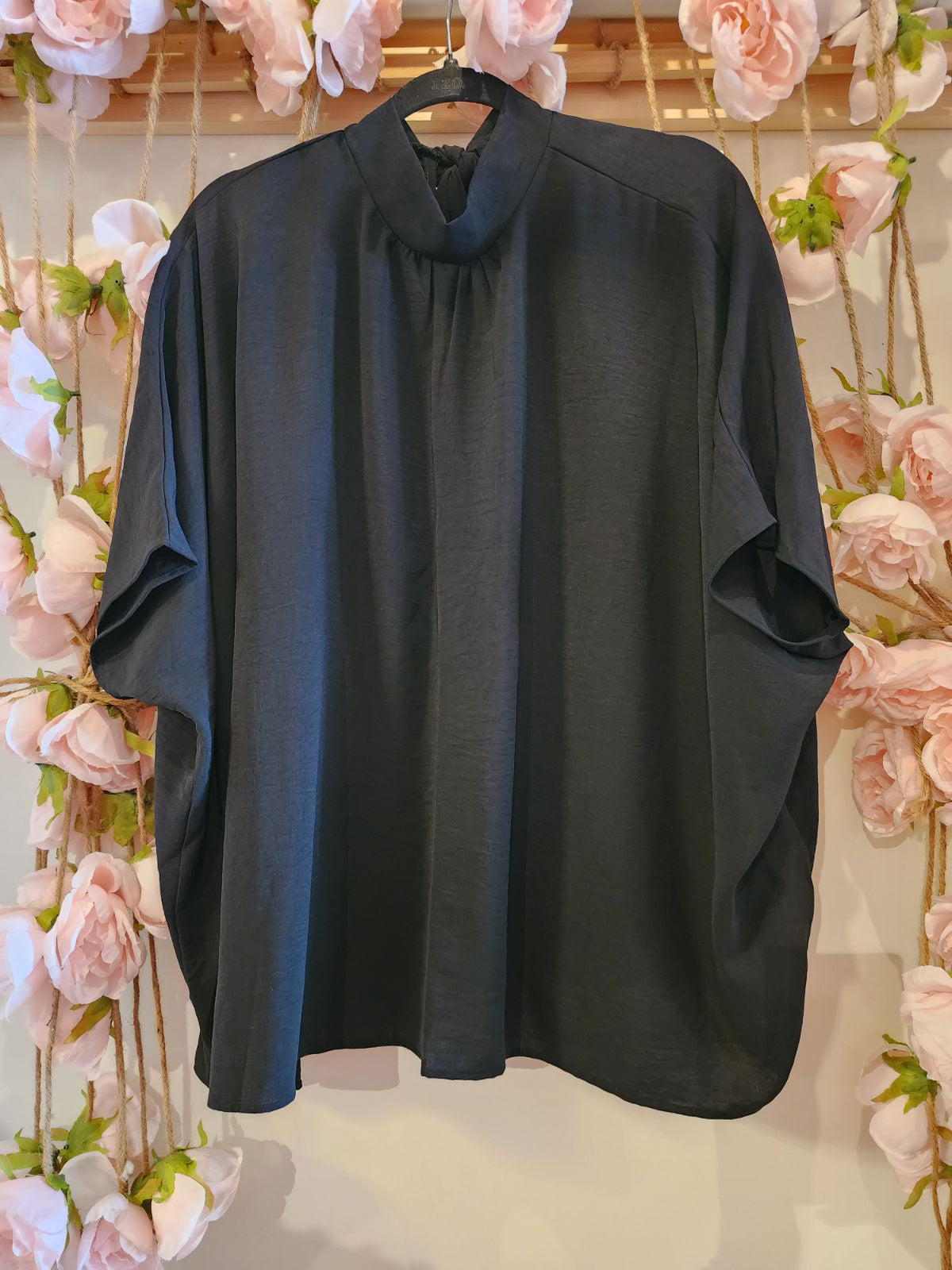 Black Neck Tie Top