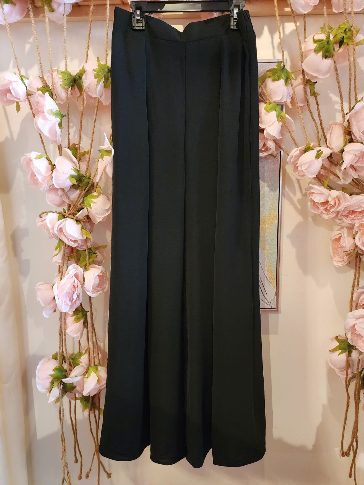 Curvy Black Wide Leg Pants