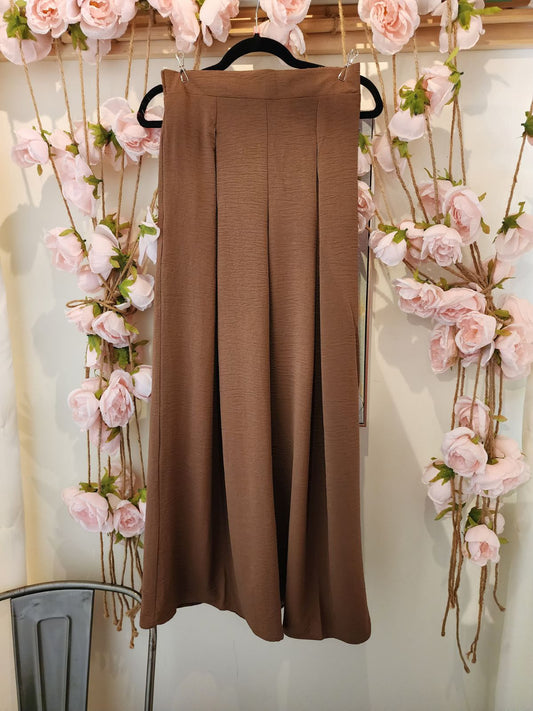 Coffee Wide Leg Pants