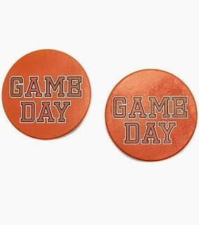 Orange Game Day Car Coasters