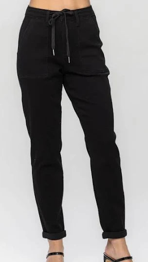 Curvy Black Judy Blue Joggers