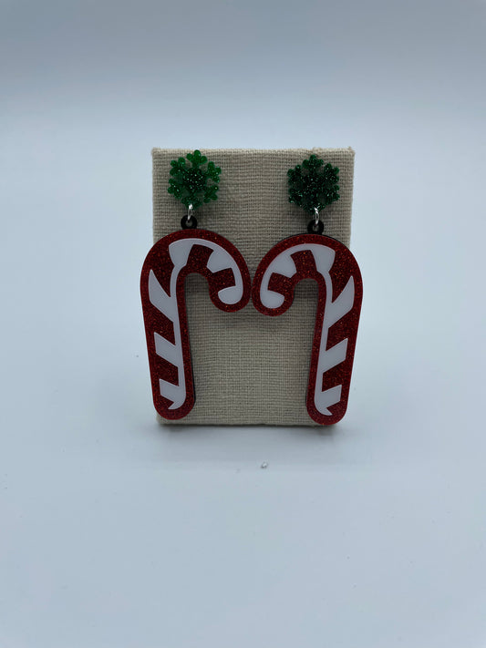 Santa Hat Acrylic Earrings