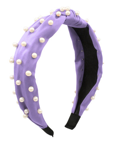 Lavender Pearl Studded Headband