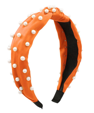 Orange Pearl Studded Headband