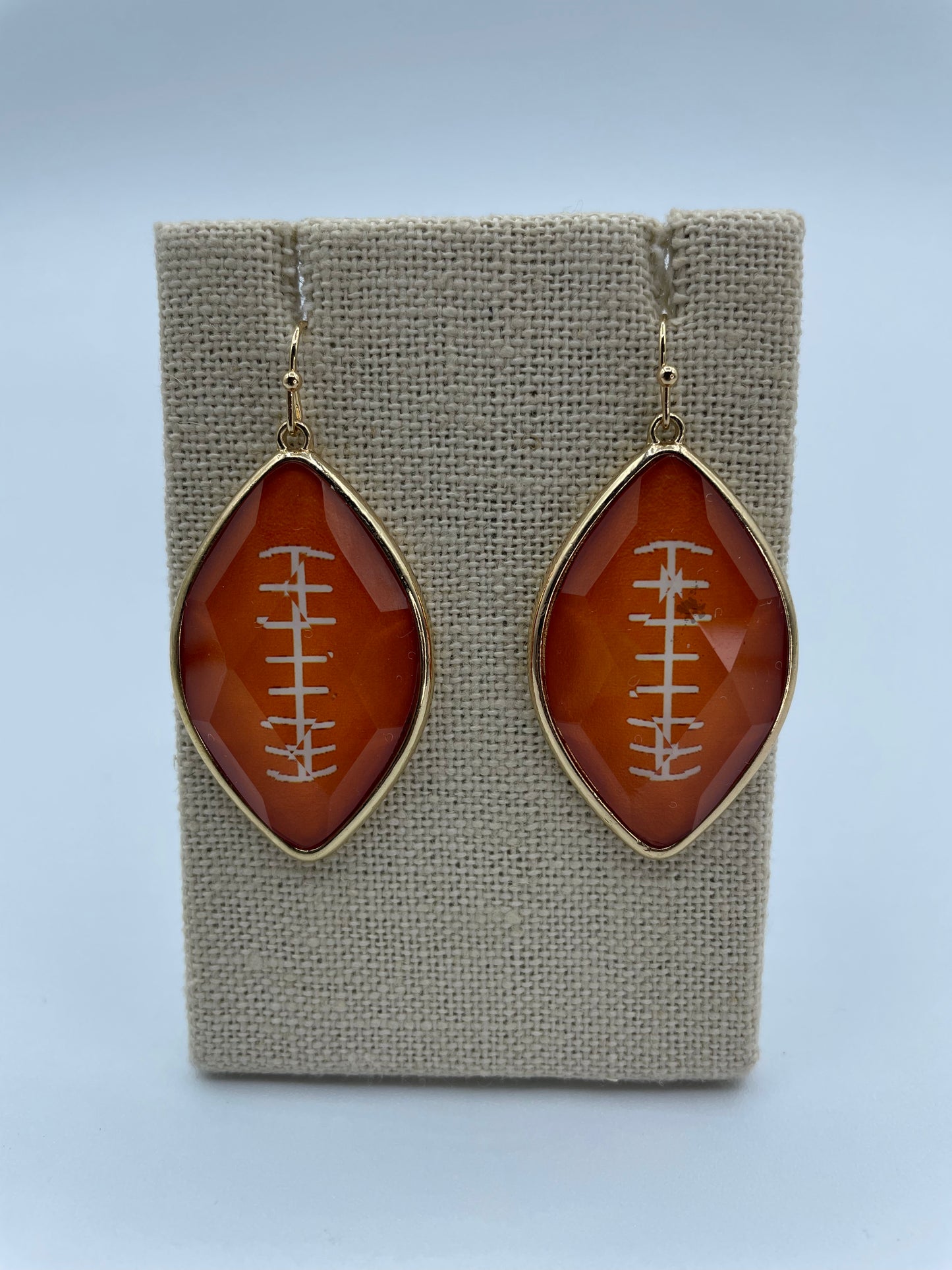 Geometric Football Dangle Earrings