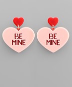 Be Mine Acrylic Earrings