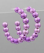 Lavender Beaded Hoops