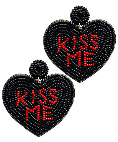 Black Kiss Me Earrings