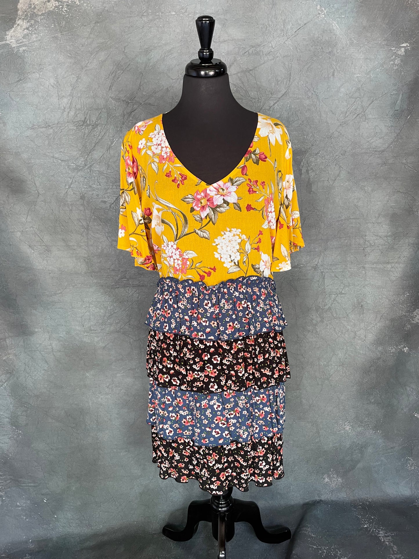Umgee Gold Floral Dress