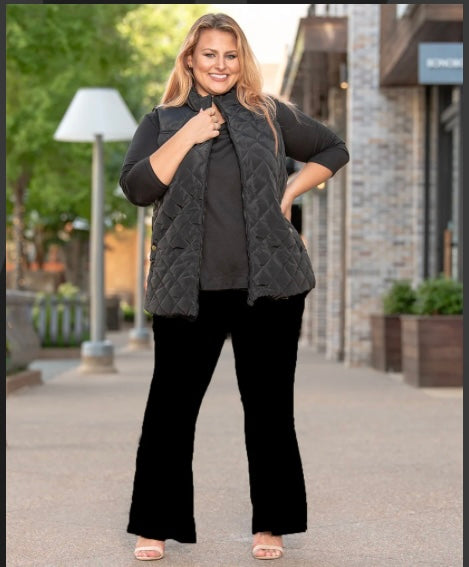 Black Flare Leg Pant