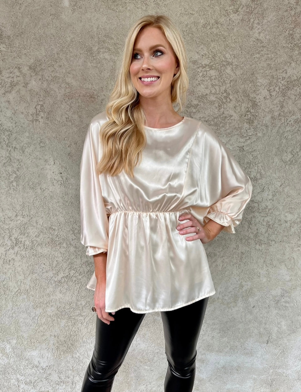 Pearl Satin Blouse