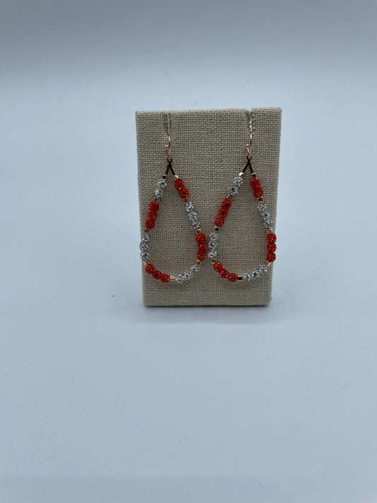 Gameday Pave Ball Teardrop Earrings