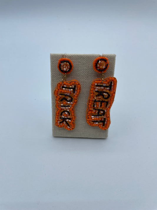 Orange Trick or Treat Earrings