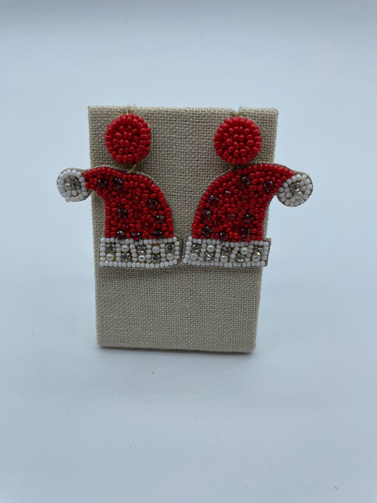 Red Santa Hat Earrings