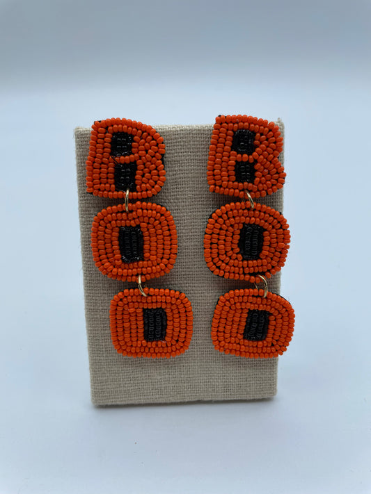 Orange Boo Earrings