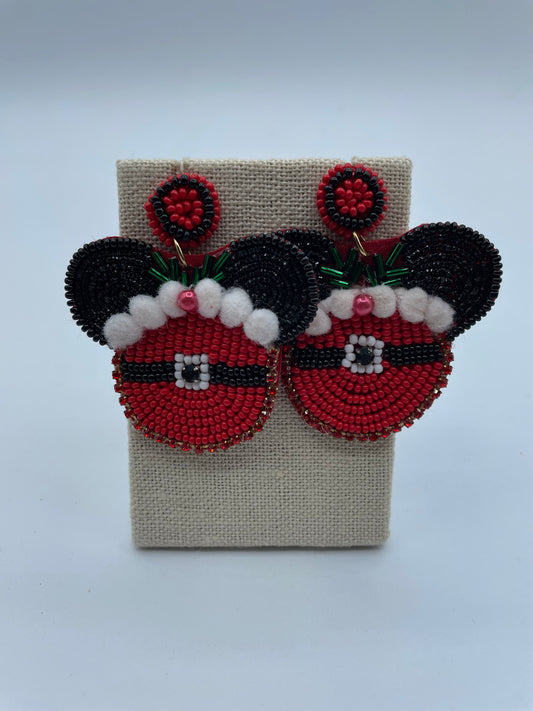Santa Mickey Earrings