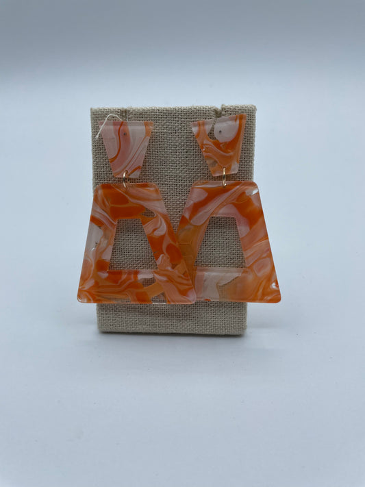 Resin Trapezoid Earrings