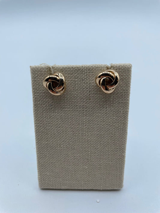 Gold Metal Knotted Stud