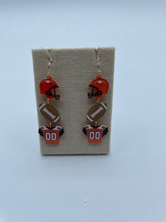 Glitter Football Cluster Earrings