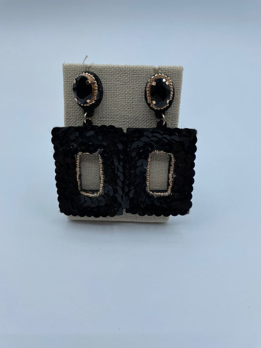 Black Sequin Earrings