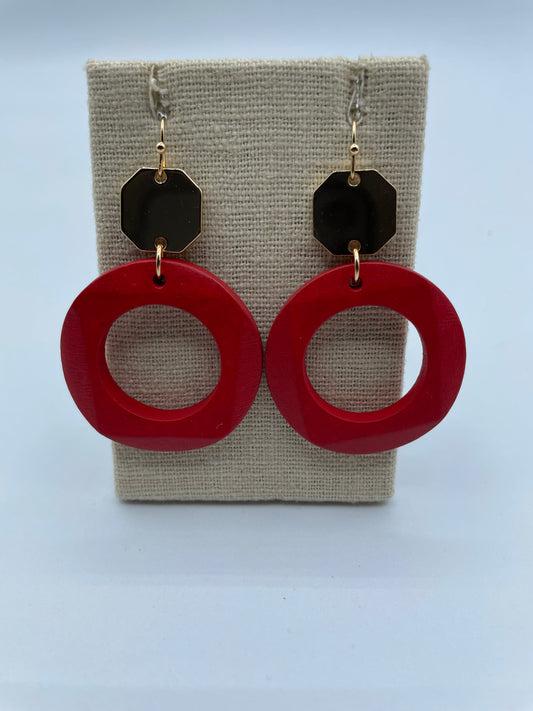 Red Wooden Hoops