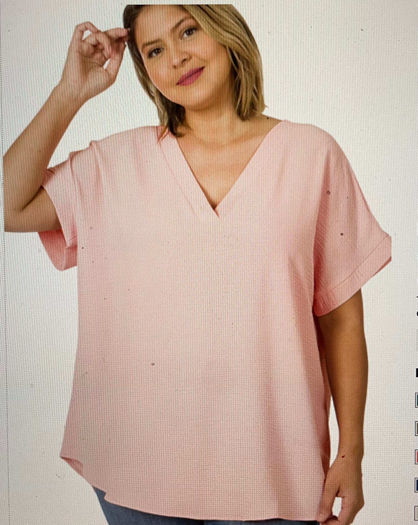 Curvy Dusty Pink Airflow Top