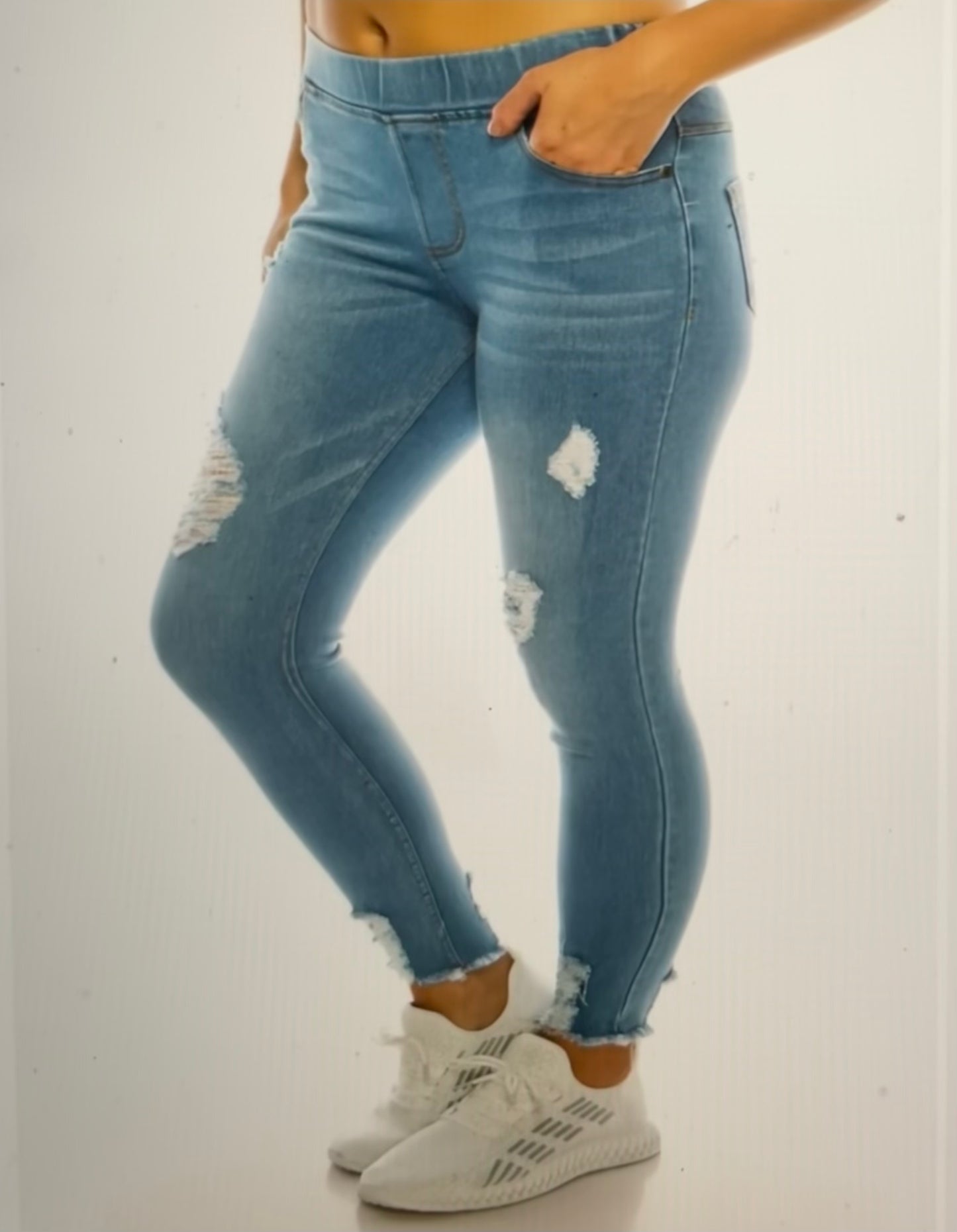 Curvy Pull On Medium Wash Skinny
