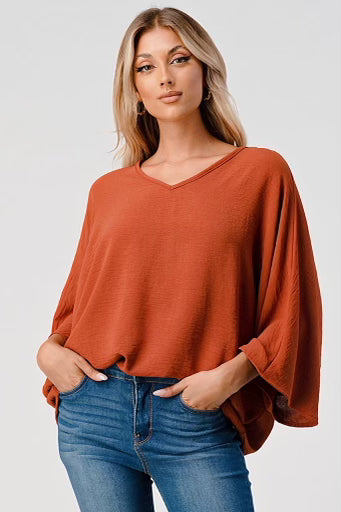 Curvy Cinnamon Blouse