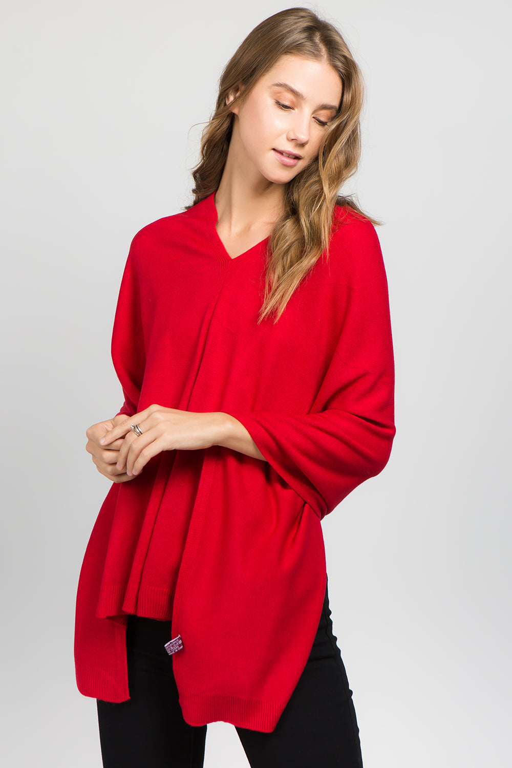 Cashmere Like  Sweater Poncho
